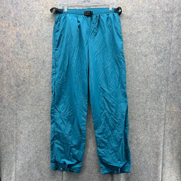 Rei Snowpants Mens Small Teal Blue Polyester Outdoors Gear Belted Thaw Ski Vtg